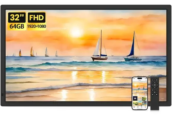 Uhale 32 Inch Digital Picture Frame with 64GB,1920 x 1080 FHD WiFi (G50)