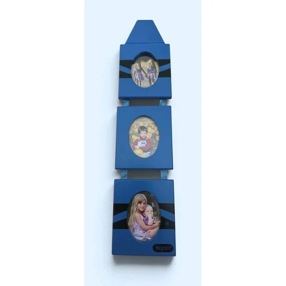 Crayola 3-tier Picture Frame (Binney & Smith, 2003) Blue - RARE