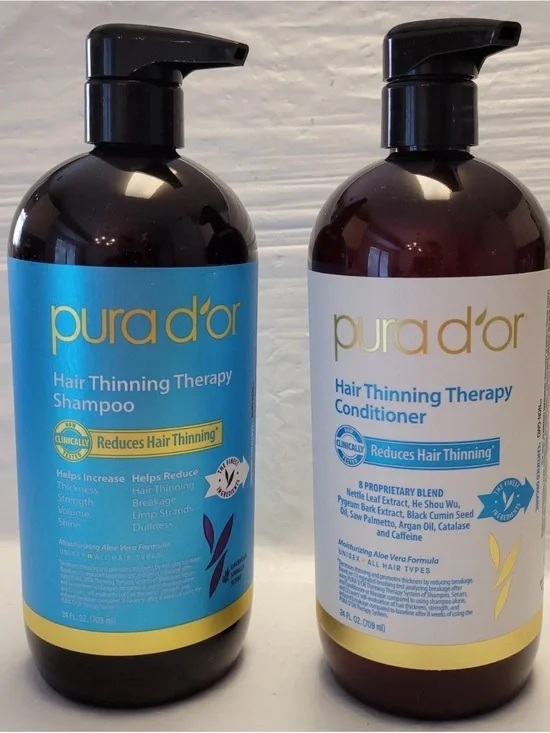 Pura D'Or Hair Thinning Therapy Shampoo & Conditioner Set 24oz