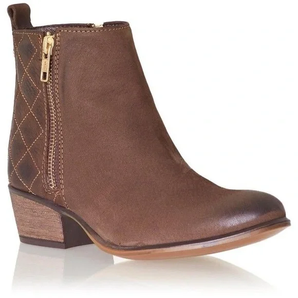 Steve Madden Nyrvana Brown Leather Ankle Boots