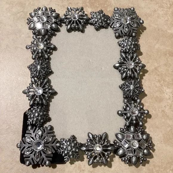 Silver Sparkle Snowflake Picture Frame