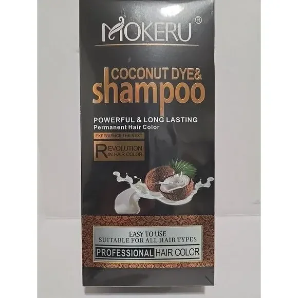 Mokeru Coconut Dye & Shampoo Hair Color Wine Red Professional Kit -NEW