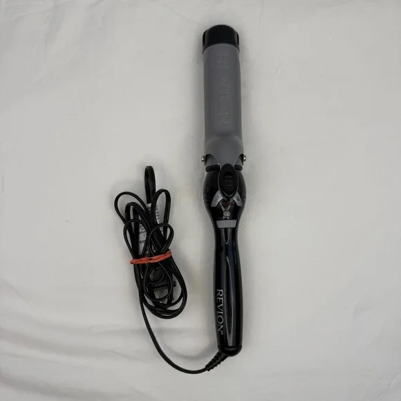 Revlon Curling Iron Grey‎ and Black 1.5 Inch Barrel Hair Styler Tested Working