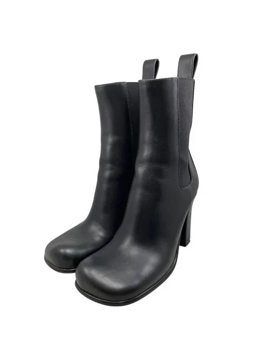 Bottega Veneta Short Boots Side Gore 37 Leather Black