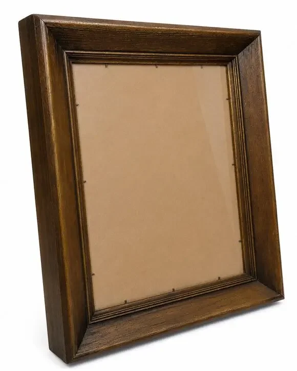 Vtg Mid Century Walnut Deep Cove Gallery Picture Art Frame 16x20 Solid Wood USA