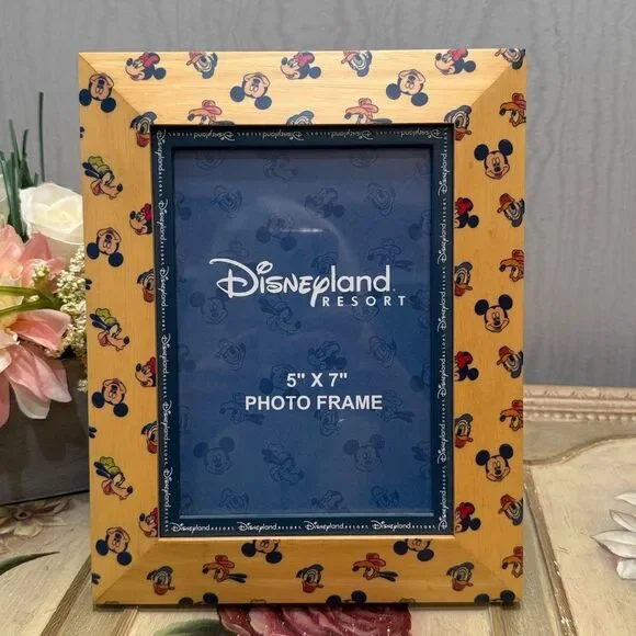 Vintage Disneyland Resort Wooden Photo Picture Frame 5x7