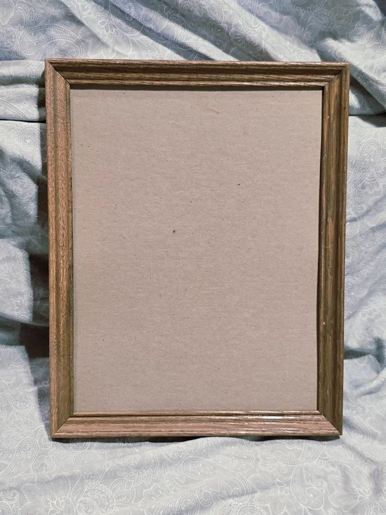 9.5x12.5 Photo canvas XL space Oak Wood Grain Picture Frame Rustic Open Frame