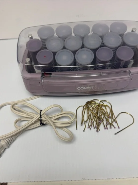 Conair Pink Heated Hair Roller Set with Clips model HS11