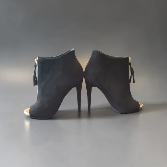 Mossimo Supply Co. Black Peep-Toe Ankle Booties