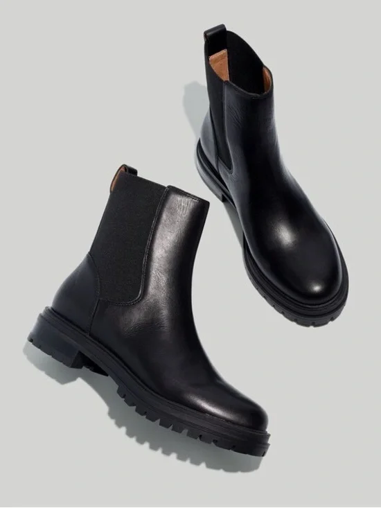 Madewell Black The Bradley Chelsea Lugsole Boots Size 10