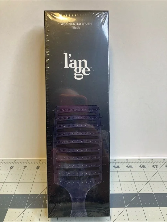 L'ange Hair SIENA WIDE Black Brush Pro Detangler Vented Flexible Heat-Resistant