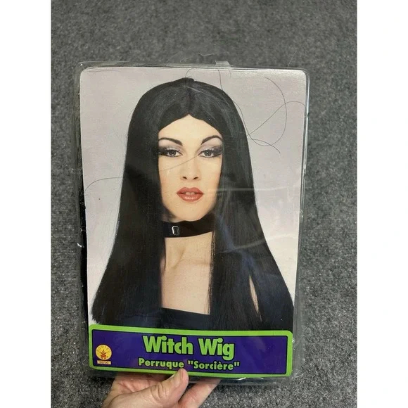 Witch Wig Vampire Sexy Rubie's Adult Halloween Cosplay Costume Wig Black 24-Inch