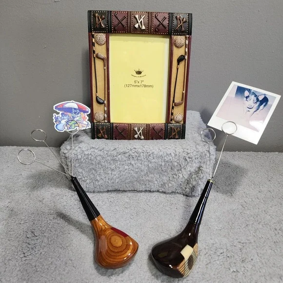Golf Putter Picture Frame 3D Golf Club Photo Holder Desk Decor Country Club Gift