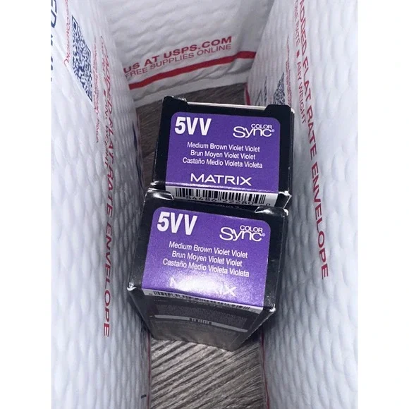 Matrix Color Sync 5VV Medium Brown Violet Violet Demi-Permanent Hair Color Set 2