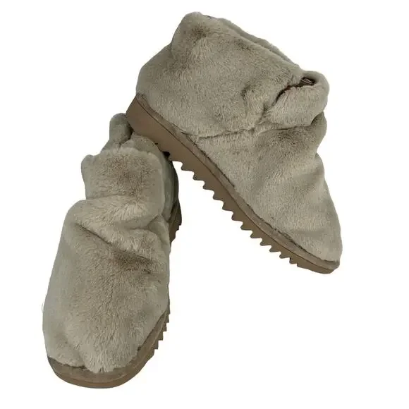 Rag & Bone Faux Fur Eira Ankle Boot Booties Beige Taupe 36