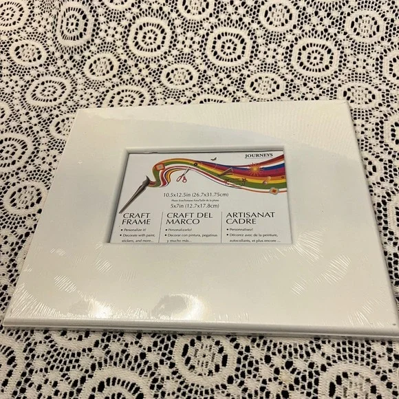 Journeys White Craft Frame | Arts Crafts Kids Memories | NWT