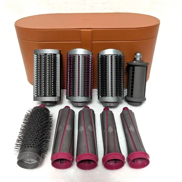 Dyson Airwrap Attachments Multi-styler Nickel/Fuchsia Attachments and Case Only