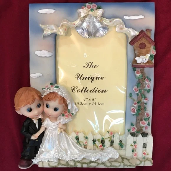 Vintage The Unique Collection Wedding Bells Photo Frame