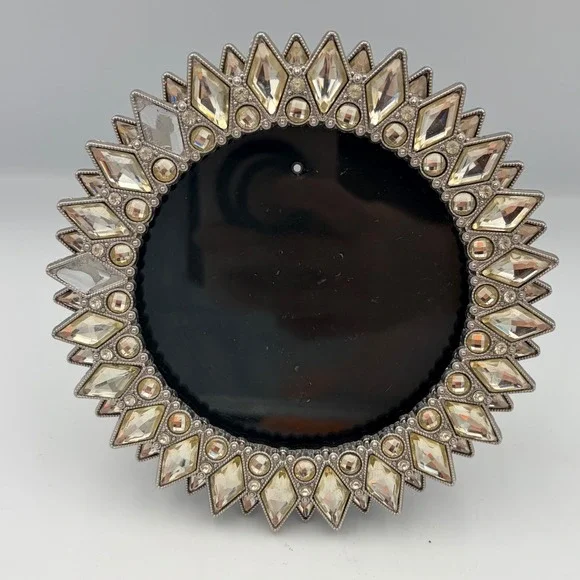 Parisian Home‎ Sunburst Rhinestone Picture Frame 4x4 Tabletop Display Silver