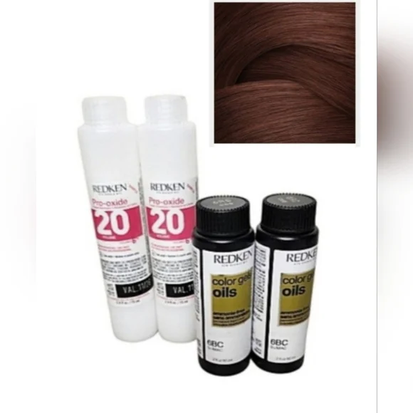 New! 2 Redken Color Gels Oils color 6BC 