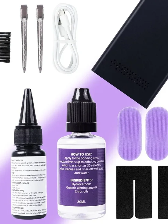 (45)  UV Light Hair Extensions Kit, UV Light hair Extension Machine*1， UV light
