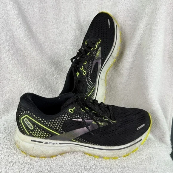 Brooks Women's Ghost 14 Sz 6.5M Black Athletic Sneakers Tennis Shoes 1203561B050
