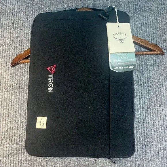 Osprey Arcane Laptop Sleeve 16 Black TRON Logo Sustainable Padded Case NEW