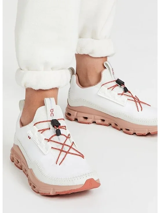 On Cloudaway Women's Ice/Chilli Lace Up Low Top Sneakers 49-99131