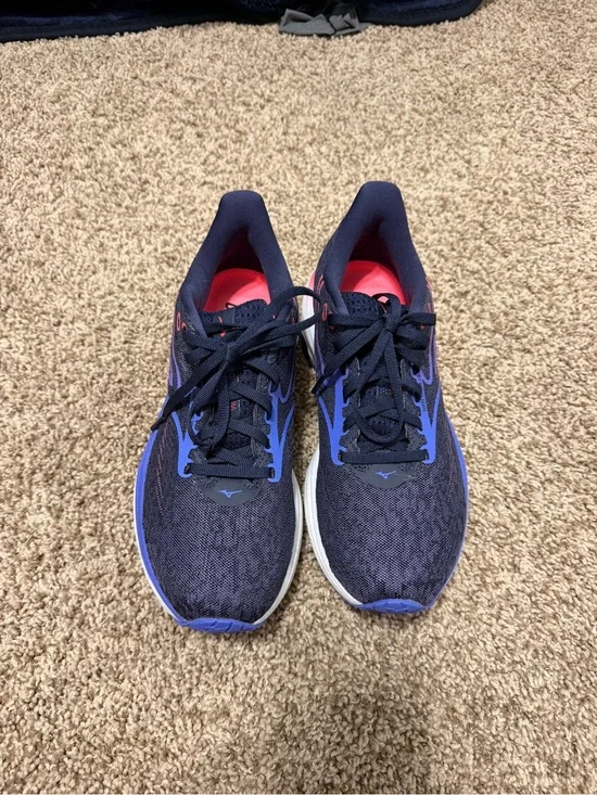 Mizuno Women's Navy, Purple and Pink Athletic Running Shoes