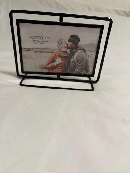 Black Double-Sided Spin Frame - Home Accents 4x6