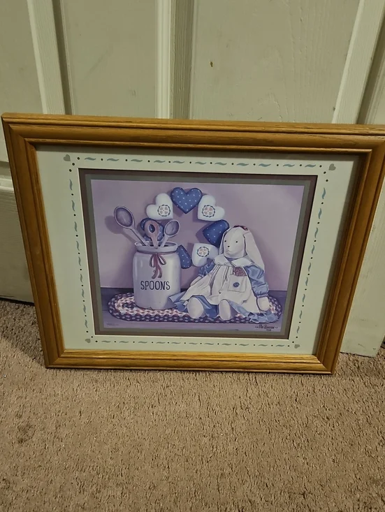 Vintage Pat Pearson Country Bunny Framed Print