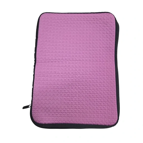 Init Pink Textured Neoprene Laptop Sleeve Case 15 inch Zippered Padded Cover