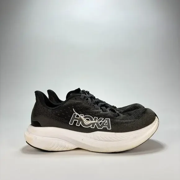 HOKA One One Mach 6 Black White Road Running Shoes 1147810 BWHT Womens Size 8.5B