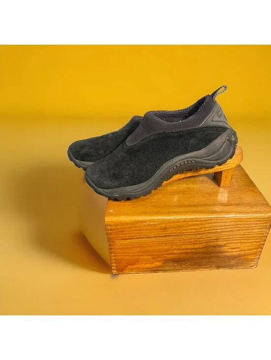 Merrell Orbit Moc Womens Size 7.5 Black Suede Outdoor Hiking Walking Shoes