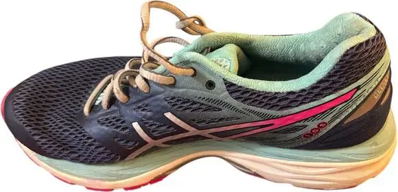 Asics Gel Cumulus 18 Women's Indigo Blue Silver Pink Running Shoes T6C8N Size 7