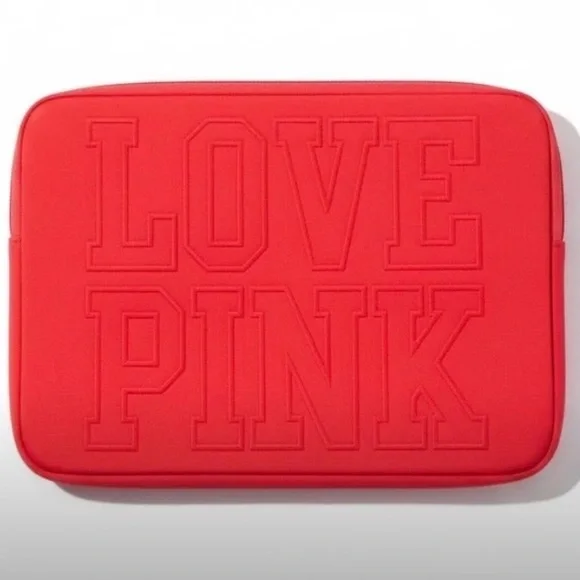 PINK by Victoria's Secret Embossed “Love Pink” Logo Padded Laptop Sleeve