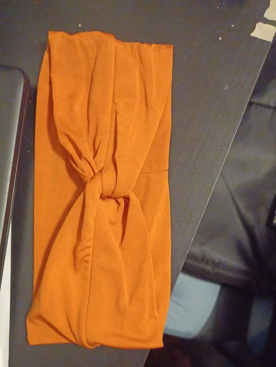 Knotted Headband in Rust Orange