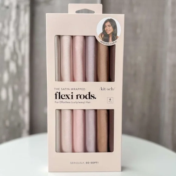 6pc Set Satin Wrapped Flexi Rods