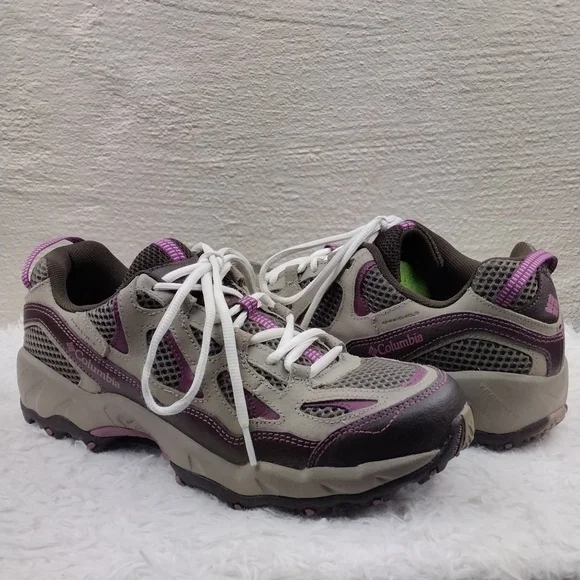 Columbia Dogwood Contour Comfort Gray Mesh Suede Leather Lace Up Hiking Sneaker