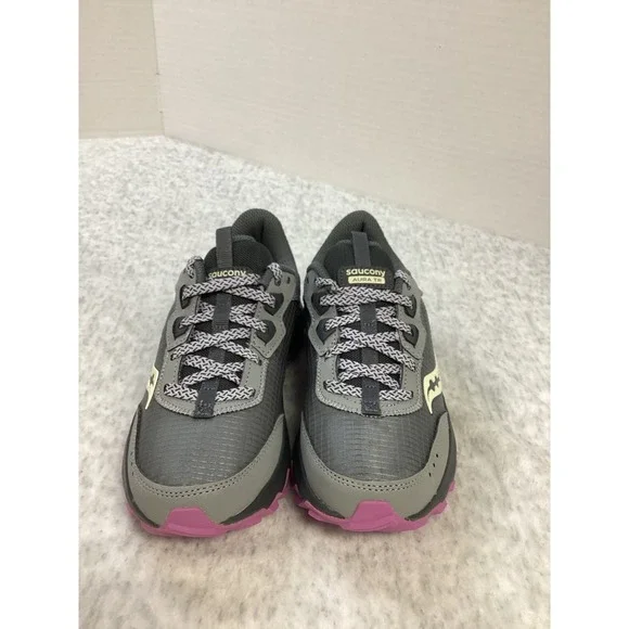 Saucony Aura TR Womens Trail Running‎ Shoes Fossil Grape Grey Purple S10862-12 5