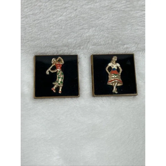 Vintage Mini Picture Frame Old Hollywood Star Golf Dancer Folding Travel Size