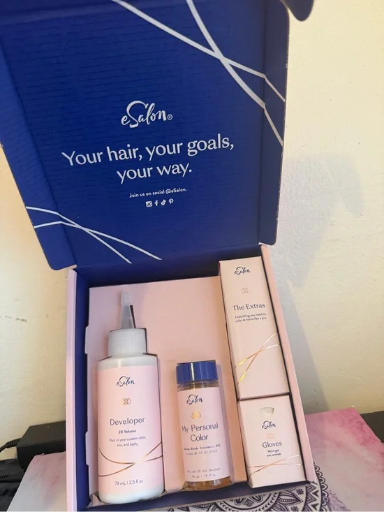 eSalon Pink & Blue Hair Color Kit
