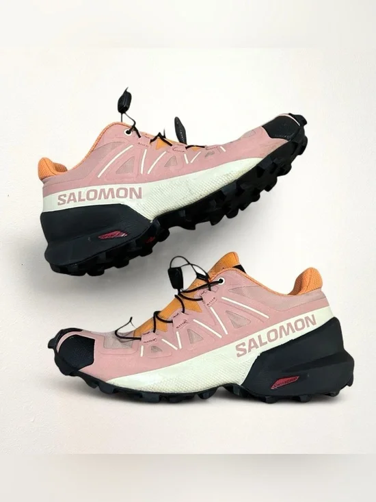 Salomon Pink Orange Training Sneakers