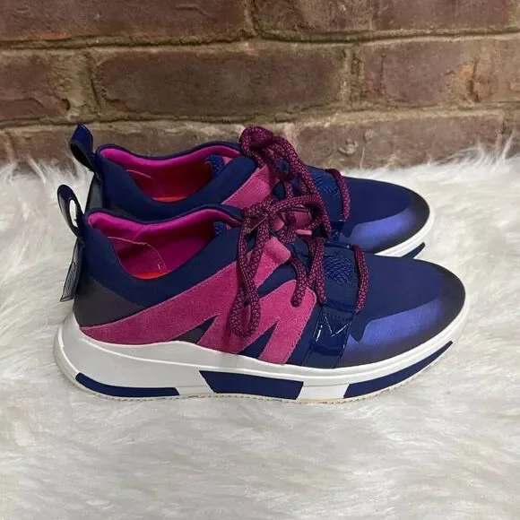 FITFLOP Blue & Pink Carita Lace-Up Sneakers Size 6 NEW
