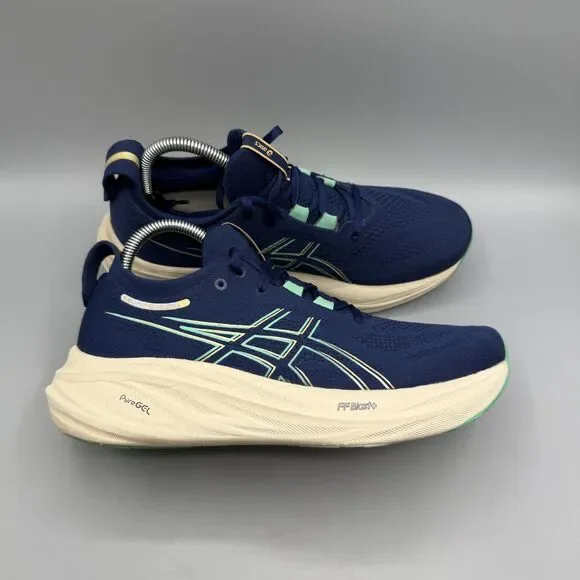 Asics Gel Nimbus 26 Running Shoes Blue Sneakers Womens Size 8.5