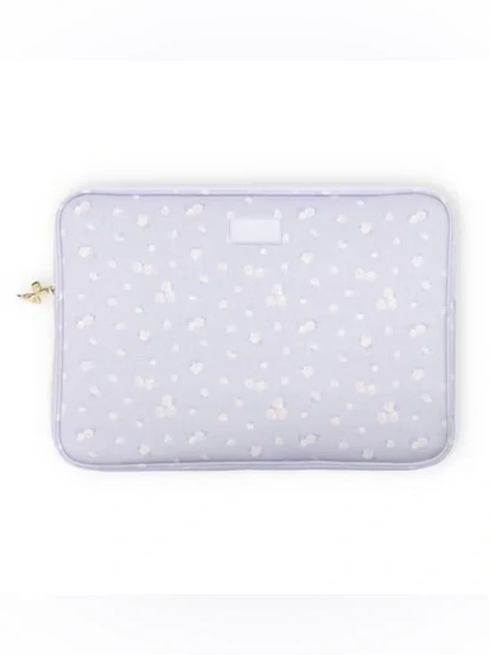 LoveShackFancy Everblooming Rosettes Ditsy 15”Laptop Sleeve Whisper Blue
