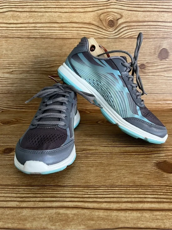 Ryka Devotion Plus 3 Women's 8M Gray Blue QT Grey Mesh Fitness Walking Shoe