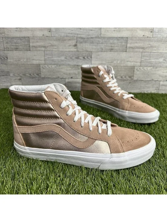 Vans Sk8 Hi Reissue Hi Tops Rose Gold  Pink Peach Women's 9 Shoes