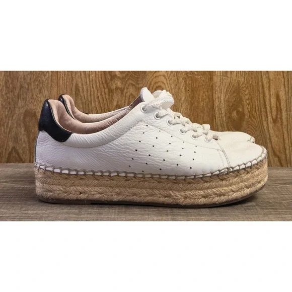 Vince Camuto Jinnie Espadrille Platform Sneaker Shoes Womens Size‎ 5 White