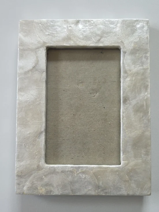 4 By 6 Photo Frame - Pearl Cream Capiz Shell Frame - Vertical Or Horizontal